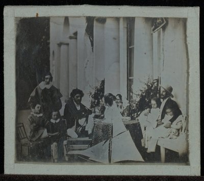 (Ritratto di gruppo di otto membri del Circolo di Eynard-Lullin) da Jean Gabriel Eynard